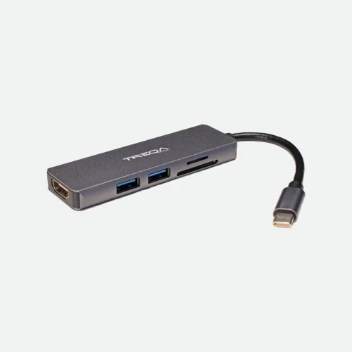 HUB Multipuertos –  Tipo C a 5 Puertos (HDMI+USB+Tarjetas SD)