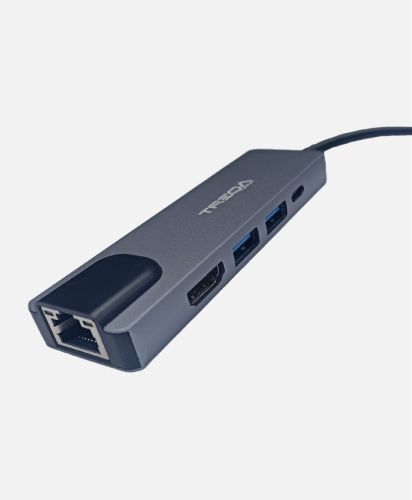 HUB Multipuertos – Tipo C  5 Puertos (HDMI+LAN+TIPO C+2 USB)