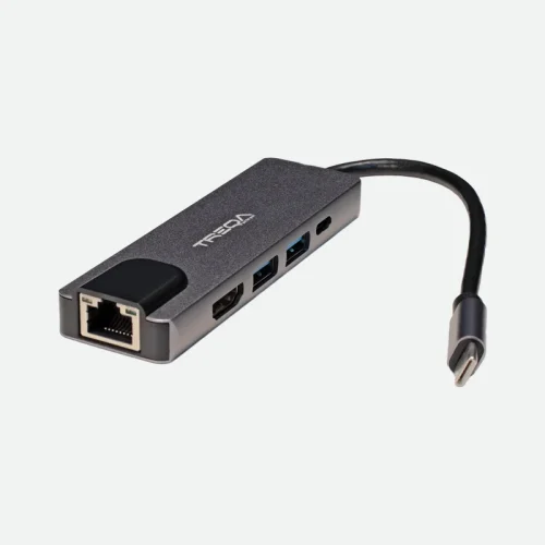 HUB Multipuertos – Tipo C con 5 puertos (HDMI+LAN+TIPO C PD + 2 USB)